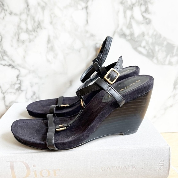 Bandolino Leather Wedge Sandals - Picture 2 of 12